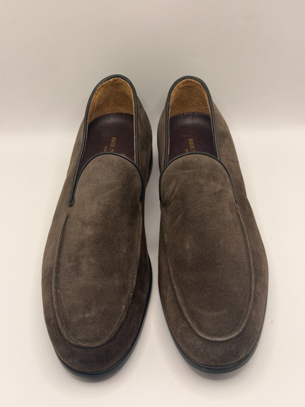 Bruno Magli Sonny Brown Suede Slip On Loafer Sz 8.5
